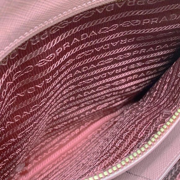 Auth PRADA Galleria Bag Pink Saffiano Leather Tote Bag - Picture 15 of 16
